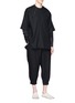 Figure View - Click To Enlarge - THE VIRIDI-ANNE - Cropped crepe jogging pants