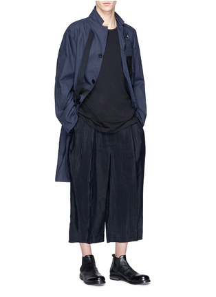 Figure View - Click To Enlarge - THE VIRIDI-ANNE - Pleated cupro wide leg pants