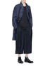 Figure View - Click To Enlarge - THE VIRIDI-ANNE - Pleated cupro wide leg pants