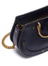 Detail View - Click To Enlarge - CHLOÉ - 'Pixie' mini bracelet handle leather crossbody saddle bag