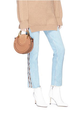Front View - Click To Enlarge - CHLOÉ - 'Pixie' small bracelet handle round crossbody bag