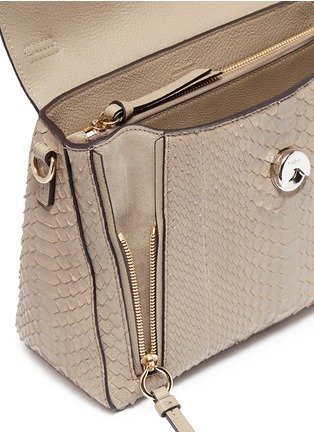 Detail View - Click To Enlarge - CHLOÉ - 'Faye' medium python leather shoulder bag