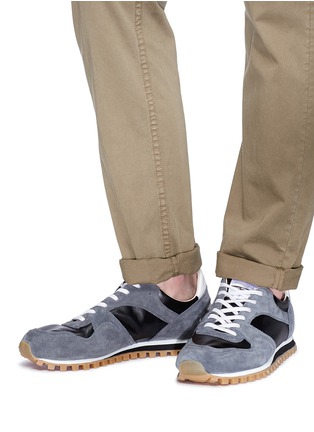 Figure View - Click To Enlarge - SPALWART - 'Marathon Trail Low' suede panel leather sneakers