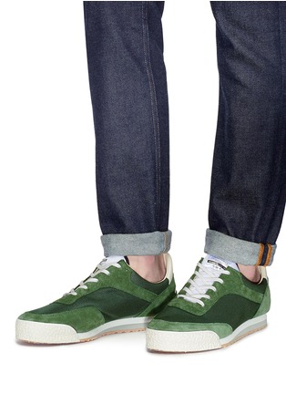 Figure View - Click To Enlarge - SPALWART - 'Pitch Low' suede panel mesh sneakers