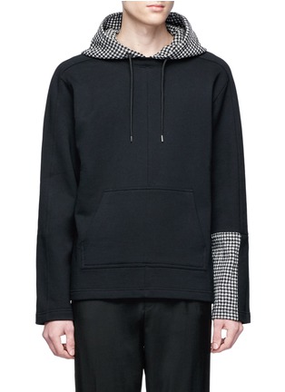 Main View - Click To Enlarge - MC Q - Gingham check panelled hoodie