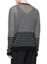 Back View - Click To Enlarge - MC Q - Swallow skull appliqué mixed stripe sweater