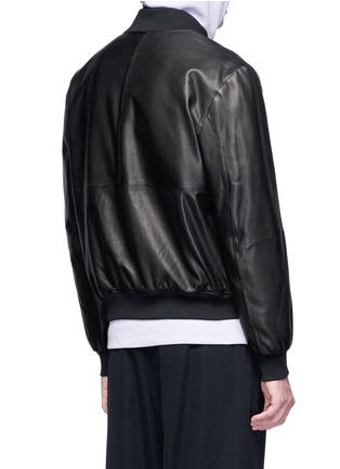 Back View - Click To Enlarge - MC Q - 'MA1' lambskin leather bomber jacket