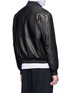 Back View - Click To Enlarge - MC Q - 'MA1' lambskin leather bomber jacket