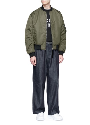 Figure View - Click To Enlarge - MC Q - 'MA1' ruched sleeve bomber jacket