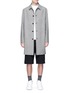 Main View - Click To Enlarge - MC Q - Houndstooth patchwork coat