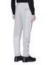 Back View - Click To Enlarge - MC Q - Stud cuffs patchwork knit jogging pants