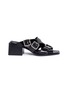 Main View - Click To Enlarge - JIL SANDER - Block heel buckled strap leather sandals