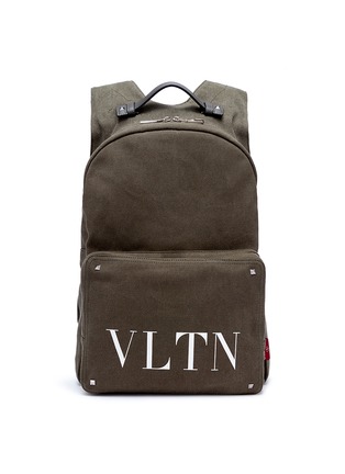 Main View - Click To Enlarge - VALENTINO GARAVANI - Logo print canvas backpack