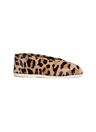Main View - Click To Enlarge - PROENZA SCHOULER - Leopard print choked-up ponyhair flats