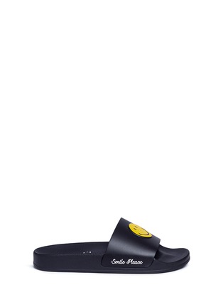 Main View - Click To Enlarge - JOSHUA SANDERS - Smiley® rubber slide sandals