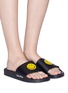 Figure View - Click To Enlarge - JOSHUA SANDERS - Smiley® rubber slide sandals