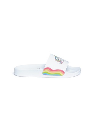 Main View - Click To Enlarge - JOSHUA SANDERS - 'Simple Pony' print rubber slide sandals
