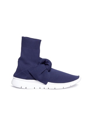 Main View - Click To Enlarge - JOSHUA SANDERS - Oversized bow knit sock sneakers