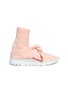 Main View - Click To Enlarge - JOSHUA SANDERS - Oversized bow knit sock sneakers