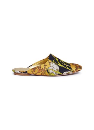 Main View - Click To Enlarge - DRIES VAN NOTEN - Floral embroidered slides