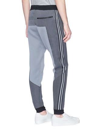 Back View - Click To Enlarge - ADIDAS - 'PLGN' 3-Stripes outseam knit jogging pants