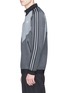 Detail View - Click To Enlarge - ADIDAS - 'PLGN' 3-Stripes sleeve knit track jacket