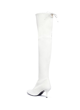 Detail View - Click To Enlarge - STUART WEITZMAN - 'Tie Model' stretch leather knee high boots