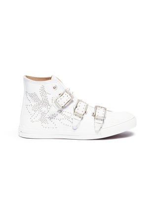 Main View - Click To Enlarge - CHLOÉ - 'Kyle' buckled stud leather sneakers