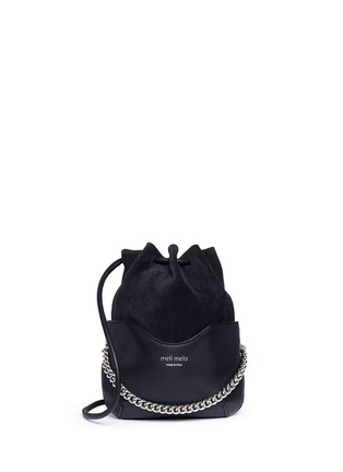 Main View - Click To Enlarge - 71172 - 'Hetty' suede panel leather drawstring crossbody bag
