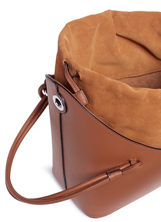 Detail View - Click To Enlarge - 71172 - 'Ornella' inverted handle leather tote