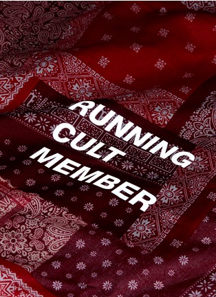  - SATISFY - 'Running Cult Member' slogan graphic print bandana