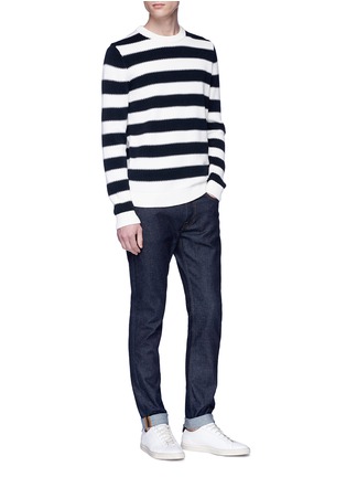Figure View - Click To Enlarge - THEORY - 'Mareen' stripe rib knit sweater