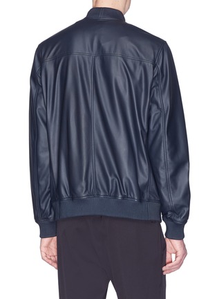 Back View - Click To Enlarge - THEORY - 'Hubert' lambskin leather varsity jacket