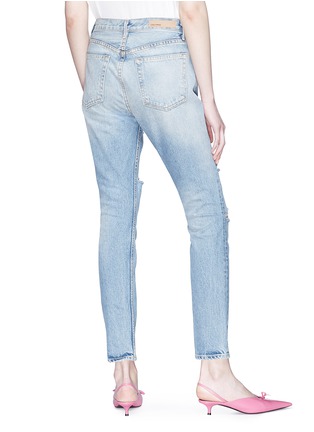 Back View - Click To Enlarge - GRLFRND - 'Karolina' distressed skinny jeans