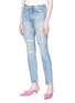 Front View - Click To Enlarge - GRLFRND - 'Karolina' distressed skinny jeans