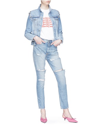 Figure View - Click To Enlarge - GRLFRND - 'Karolina' distressed skinny jeans