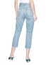 Back View - Click To Enlarge - GRLFRND - 'Karolina' distressed cropped skinny jeans
