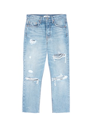 Main View - Click To Enlarge - GRLFRND - 'Karolina' distressed cropped skinny jeans