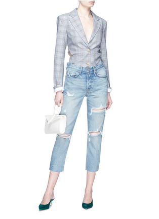 Figure View - Click To Enlarge - GRLFRND - 'Karolina' distressed cropped skinny jeans