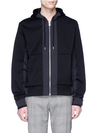 Main View - Click To Enlarge - TIM COPPENS - 'American Dreamer' embroidered panelled zip hoodie