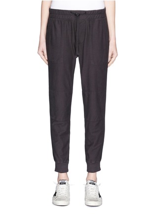 Main View - Click To Enlarge - JAMES PERSE - Drawstring garment dyed knit surplus pants