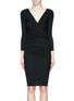 Main View - Click To Enlarge - JAMES PERSE - Ruched jersey mock wrap dress