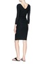 Figure View - Click To Enlarge - JAMES PERSE - Ruched jersey mock wrap dress