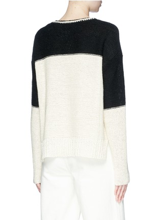 Back View - Click To Enlarge - JAMES PERSE - Colourblock drop shoulder sweater