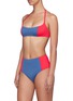 Figure View - Click To Enlarge - SOLID & STRIPED - 'The Jessica' colourblock halterneck bikini top