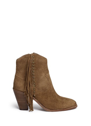 Main View - Click To Enlarge - ASH - 'Indy' star stud fringe suede boots