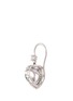 Detail View - Click To Enlarge - SAMUEL KUNG - Diamond jade 18k white gold heart drop earrings