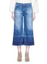 Main View - Click To Enlarge - CLOSED - 'Niki' frayed ombré cuff cropped flare denim pants