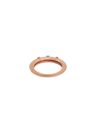 Figure View - Click To Enlarge - ROBERTO COIN - 'New Barocco' diamond 18k rose gold beaded ring
