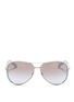 Main View - Click To Enlarge - MICHAEL KORS - 'Chelsea' coated rim metal aviator sunglasses